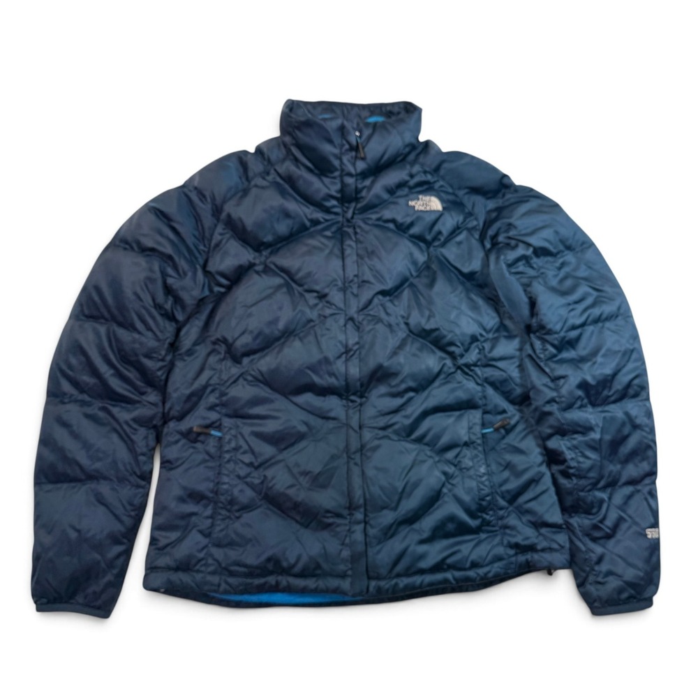 The North Face Aconcagua 550 Down Puffer Jacket Womens XL Navy Blue Quilted